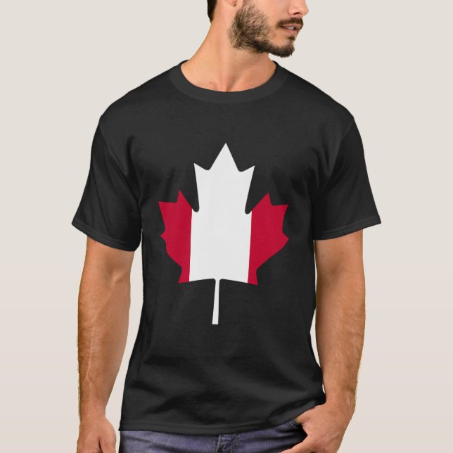 Camiseta Folha de Mapeamento do Canadá (Frente)