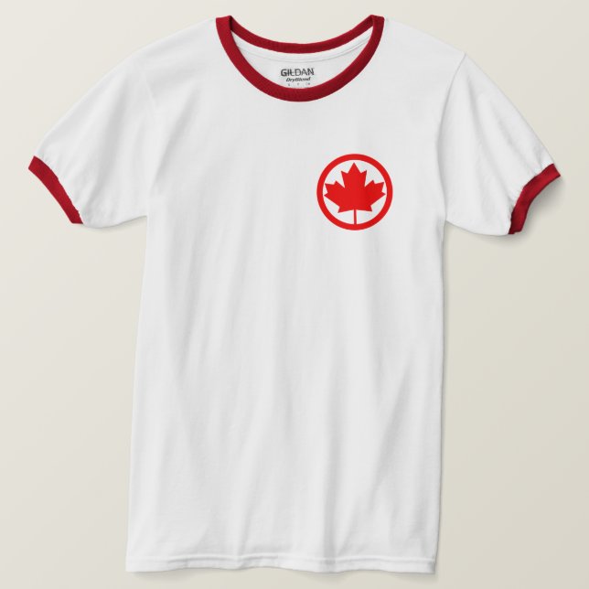 Camiseta Folha de Mapeamento do Canadá (Frente do Design)