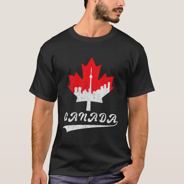Camiseta Folha de Mapeamento do Canadá (Frente)