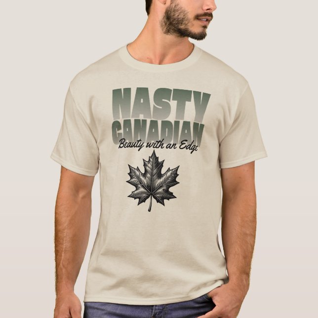 Camiseta Folha de Mapeamento do Canadá desagradável (Frente)
