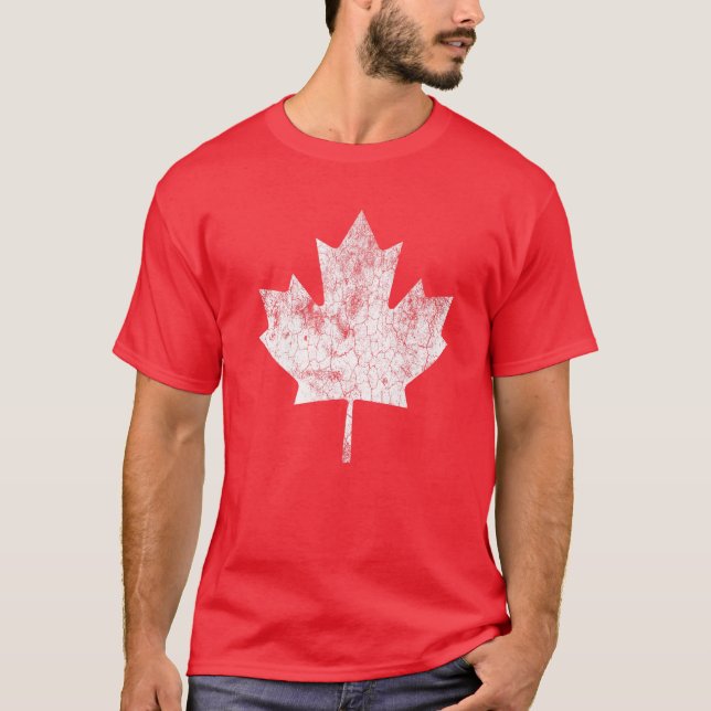 Camiseta Folha de Mapeamento do Canadá - Dia do Canadá, Ban (Frente)