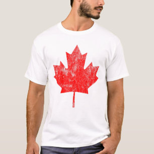 Camiseta Folha de Mapeamento do Canadá - Dia do Canadá, Ban