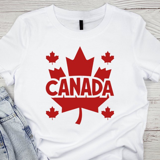 Camiseta Folha de Mapeamento do Canadá Negrito (Criador carregado)
