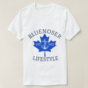 Camiseta Folha de Mapeamento do Estilo de Vida Bluenoser 90