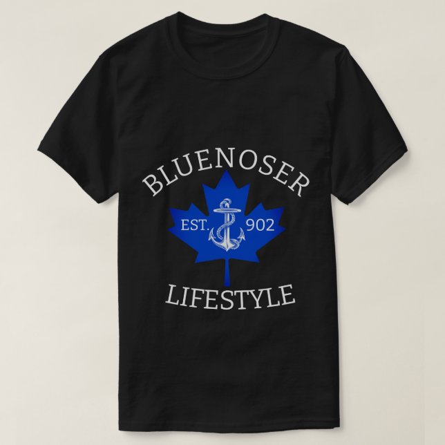 Camiseta Folha de Mapeamento do Estilo de Vida Bluenoser 90 (Frente do Design)