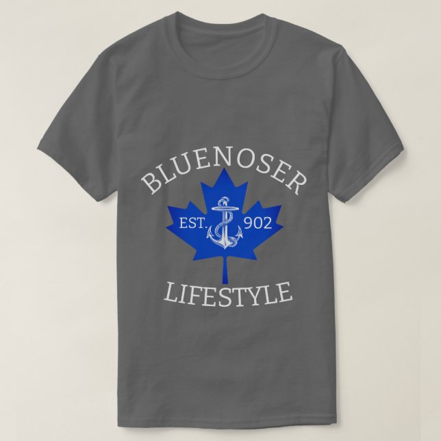 Camiseta Folha de Mapeamento do Estilo de Vida Bluenoser 90 (Frente do Design)