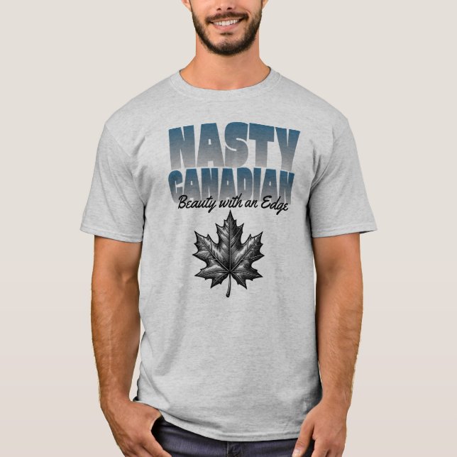 Camiseta Folha de Maple canadense desagradável. (Frente)