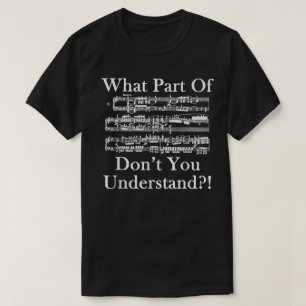 Camiseta Folha de Música Engraçada Não Entende o Design