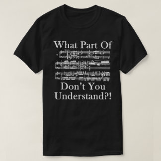 Camiseta Folha de Música Engraçada Não Entende o Design