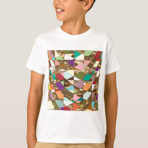 Camiseta Folha de ouro com abstrato