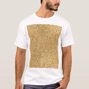Camiseta Folha de ouro, textura sem costura brilhante.
