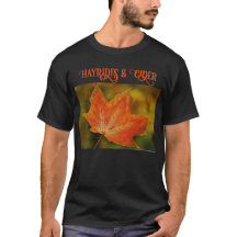 Folha de outono: Hayrides & Cider T-shirt