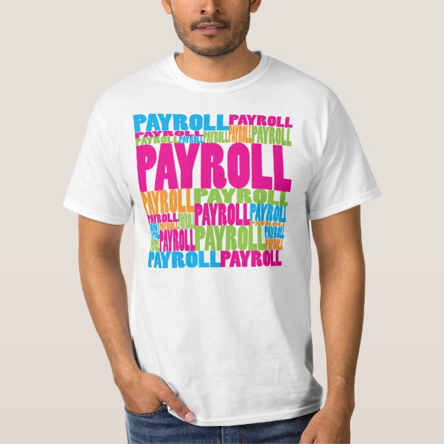Camiseta Folha de pagamento colorida (Frente)