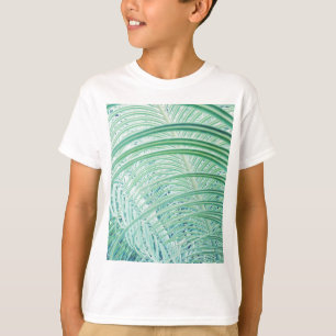 Camiseta Folha de Palma de Planta Verde Suave