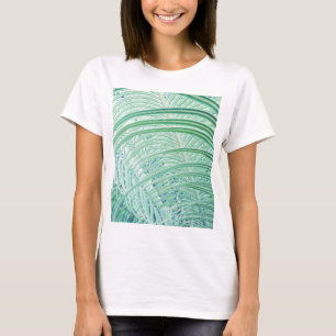 Camiseta Folha de Palma de Planta Verde Suave