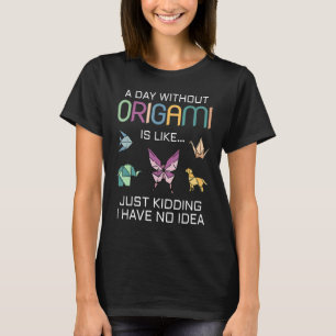 Camiseta Folha de papel origami dizendo para origami