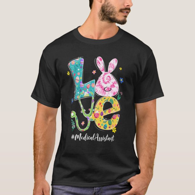 Camiseta Folha de Páscoa do Assistente Médico de Coelhinho  (Frente)