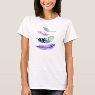Camiseta Folha de penas vívida em cima