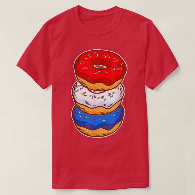 Camiseta Folha de Rosquinha Americana Cuta Lover Baking 4 d (Frente do Design)