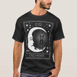 Camiseta Folha De Tarot Crescente Lua E Pulsação Gráfica De