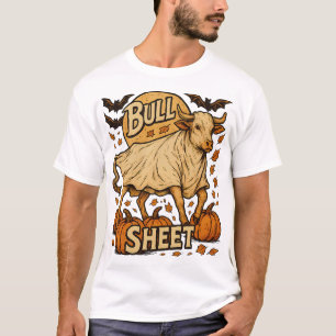 Camiseta Folha de Touro de Vaca Halloween
