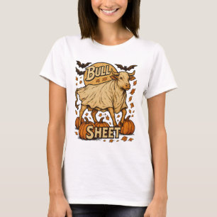 Camiseta Folha de Touro de Vaca Halloween