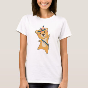 Camiseta Folha de Ursinho Amarelo-Amarela-indiana