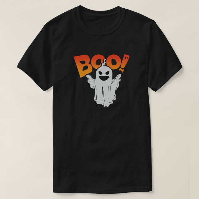 Camiseta Folha Fantasma do Boo Halloween (Frente do Design)