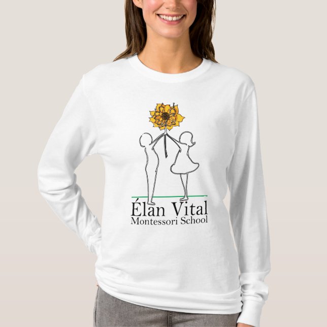 Camiseta Folha longa do logotipo EVM (Frente)