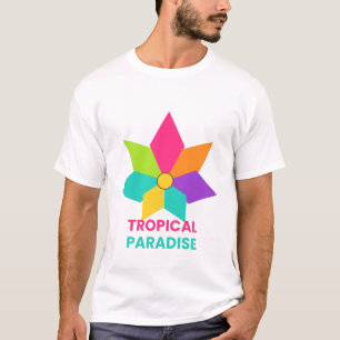 Camiseta Folha Neon Paraíso Tropical