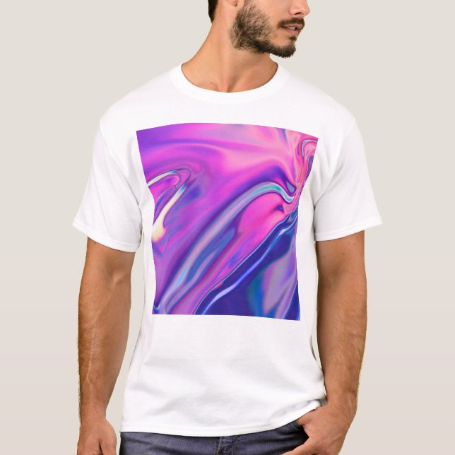 Camiseta Folha roxa iridescente (Frente)