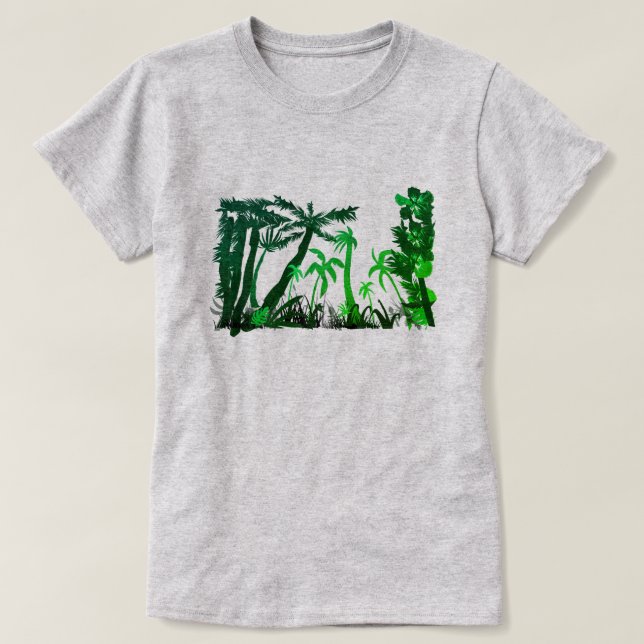 Camiseta Folhagem da selva (Frente do Design)