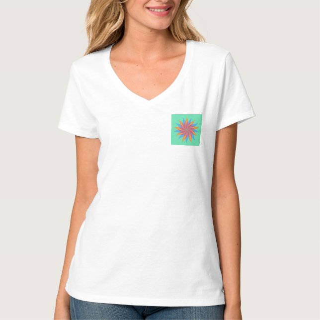 Camiseta Folhas Azuis (Frente)