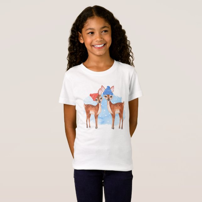 Camiseta Folhas bonitas no inverno (Frente Completa)