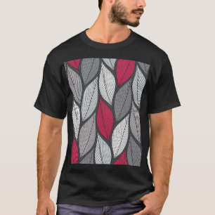 Camiseta Folhas coloridas: padrão sem costura desenhado à m