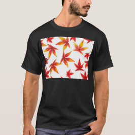 Camiseta Folhas de bordo vermelhas de outono
