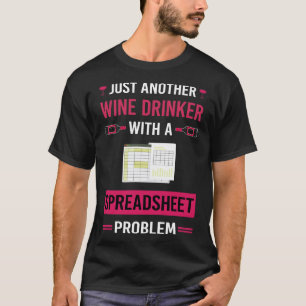Camiseta Folhas de Cálculo das Bebidas de Vinho