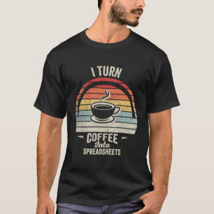 Camiseta Folhas de Cálculo do Contador Funny Shirt Retro Vi