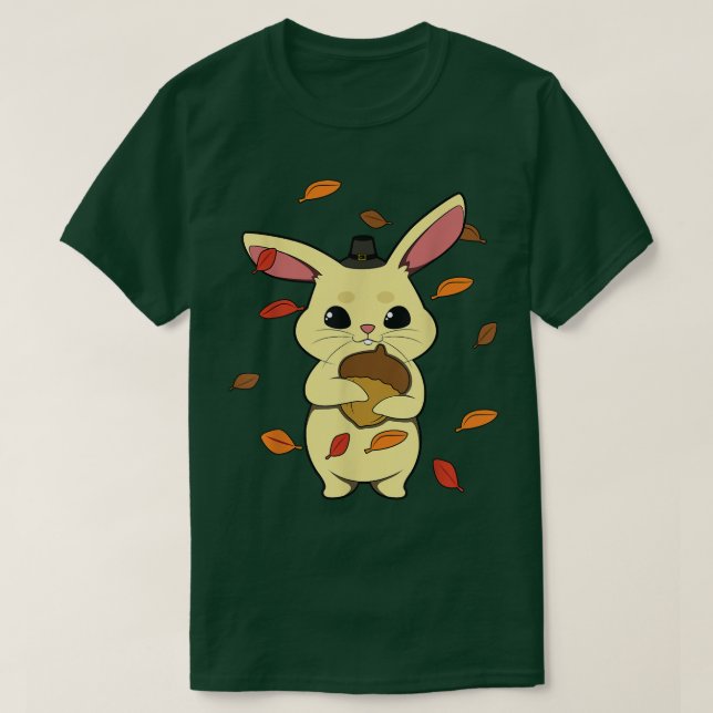 Camiseta Folhas De Coelho Em Queda No Outono (Frente do Design)