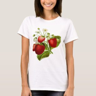 Camiseta Folhas de folhas de fruta comida