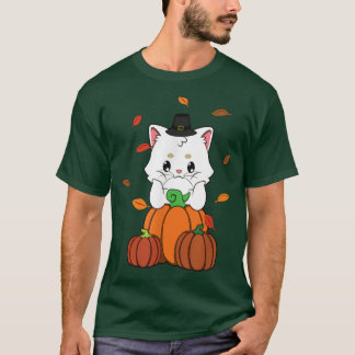 Camiseta Folhas De Gato Bonito No Outono148