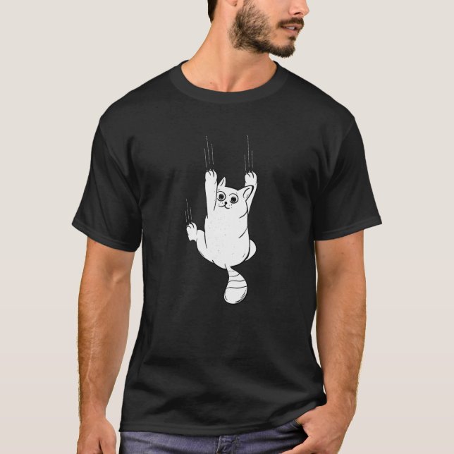 Camiseta Folhas de gato Gato de gato com garras Amantes de  (Frente)