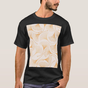 Camiseta Folhas de Ginkgo: Padrão Floral Invisível.