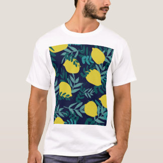 Camiseta Folhas de limão: fundo de ilustração vintage.