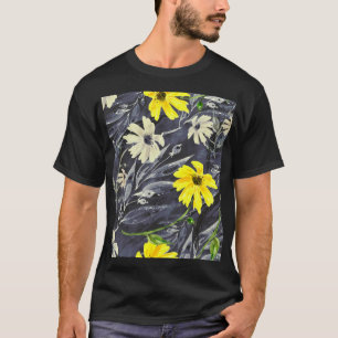 Camiseta Folhas de outono, bagas: padrão de aquarelas.