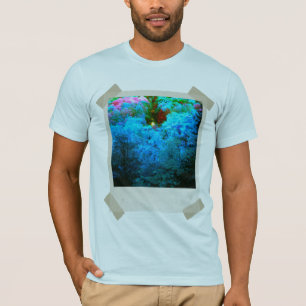 Camiseta Folhas de Outono Coloridas de Azul
