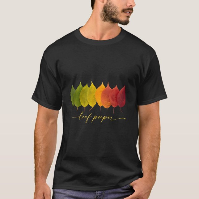 Camiseta Folhas de Outono Cores das Folhas Caídas Tons de O (Frente)