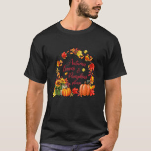 Camiseta Folhas De Outono E Abóboras, Por Favor, Queda