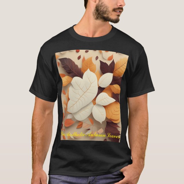 Camiseta Folhas de outono estéticas chic (Frente)