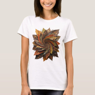 Camiseta Folhas de outono prateadas e divertidas Design Ous